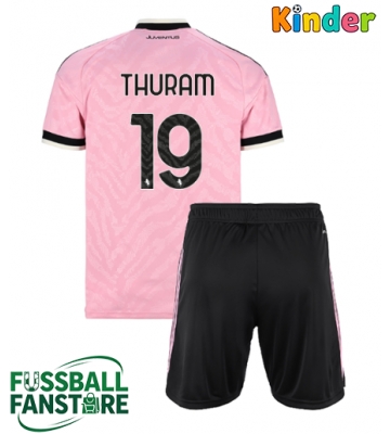 Juventus Khephren Thuram #19 Replik Auswärtstrikot Kinder 2026-27 Kurzarm (+ Kurze Hosen)